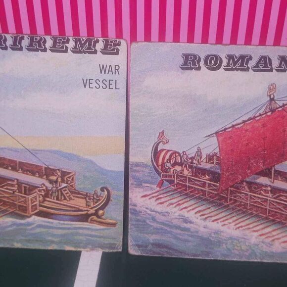 1955 Topps Rails and Sails #196 - Roman Trireme War Vessel - Lot of 2 - Picture 1 of 7